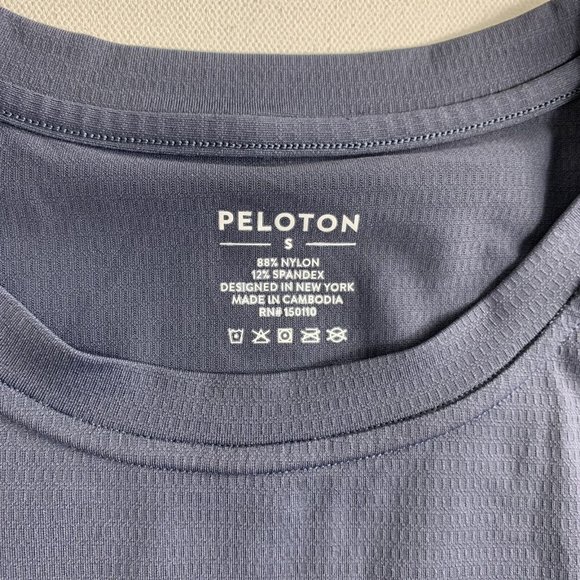 Peloton Shirt Mens Gray Long Sleeve Crew Neck Workout Cycling Adult Size Small - Picture 6 of 9